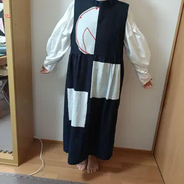 가격 인하 - 빈티지 원단 오버롤 스커트