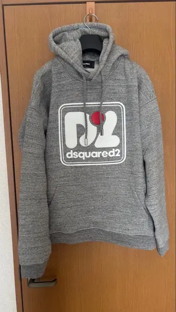 dsquared2 그레이 로고 후드티