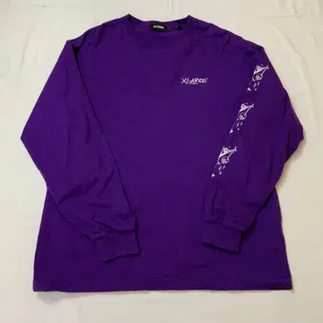 XLARGE 엑스라지 긴팔 티셔츠 롱티 로고 프린트 퍼플 L