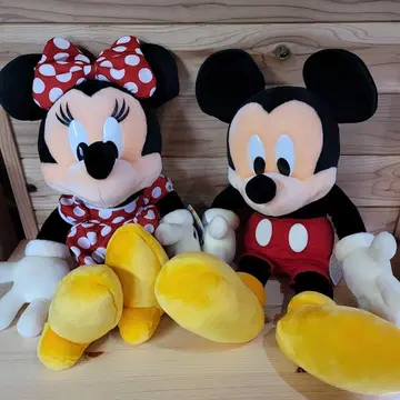 미사용 보관품 미키 미니 봉제 인형 페어