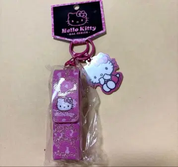 키티 립 케이스 산리오 키링 핑크 표범 무늬 아베일