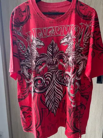 ELITE MMA XL 레드 T셔츠 Y2K