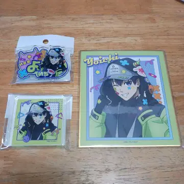 이사기 요이치 데비 데코 후드티 아크릴 블록 배지 색지 3종 블루 록