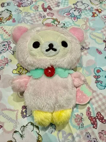 리락쿠마 코리락쿠마 딸기 없는 하루 매달린 봉제 인형 펭귄