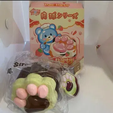 새상품급 문청 스퀴즈 발바닥 시리즈 곰돌이 말차 블라인드 박스