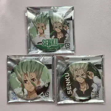 Dr.STONE 쁘띠복권 이시가미 센쿠 캔뱃지 사이버 펑크 모노톤