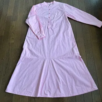 BEAMS LIGHTS 핑크 셔츠 원피스