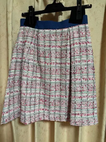 퀸즈 코트 사이즈 2 핑크 계열 트위드 택 포함 미사용 새상품