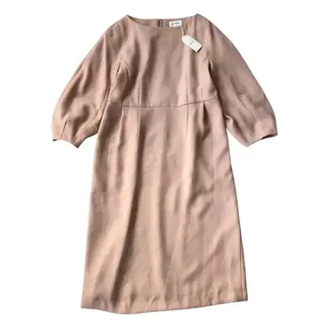 [ 새상품 ] 아나텔리어 코쿤 슬리브 원피스 핑크 베이지 40L