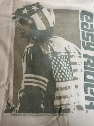 이지 라이더 T셔츠 M 사이즈 화이트 토이즈 맥코이 가솔린 아레이