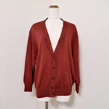 Bien-Mise 비안미제 V넥 가디건 레드 계열 (LL)