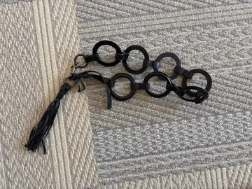 NOVESPAZIO 링 디자인 벨트 블랙