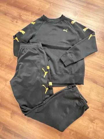 PUMA 블랙 맨투맨 세트 L 사이즈