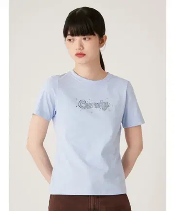 [L.B CANDY STOCK] 큐빅 로고 T셔츠 9,900엔