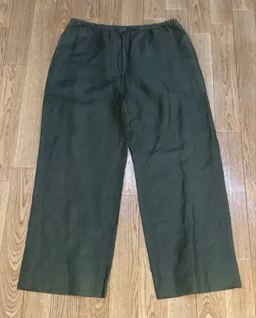 화이트 택 90s 빈티지 에디 바우어 실크 린넨 이지 팬츠