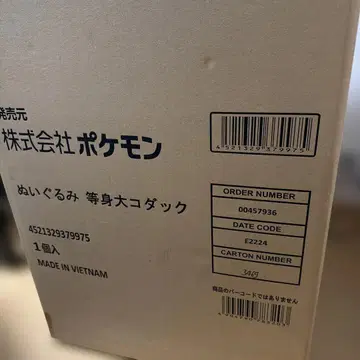 포켓몬 봉제 인형 등신대 코닥