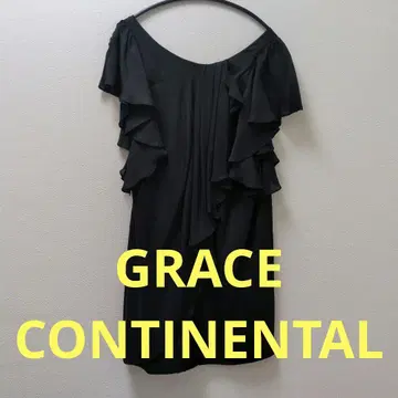 GRACE CONTINENTAL 블랙 슬리브리스 원피스