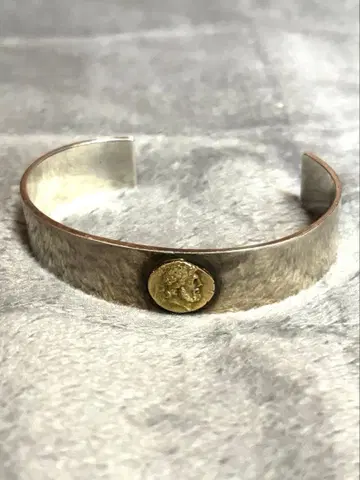 [새상품급] K-SMITH 고대 코인 K18 평치 실버 뱅글