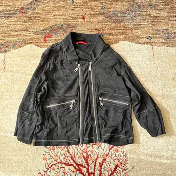 Vivienntam 노카라 자켓 사이즈 40 블랙 메쉬 소재