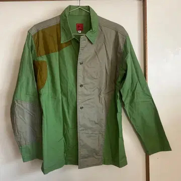 네펜데스 뉴욕 그린 패치워크 셔츠 M 미국제