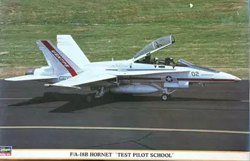 하세가와제 1/48 스케일 F/A-18B 호넷 테스트 파일럿 스쿨