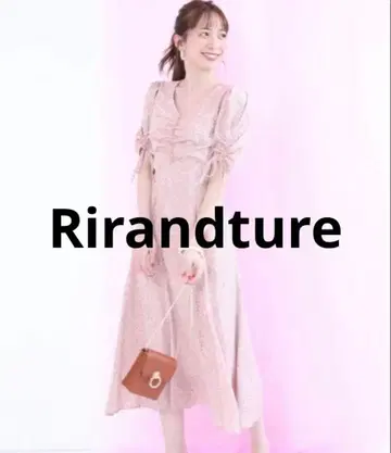 [새상품급] 리랜드트루 셔링 플라워 원피스 꽃무늬 반팔 사이즈 1 S