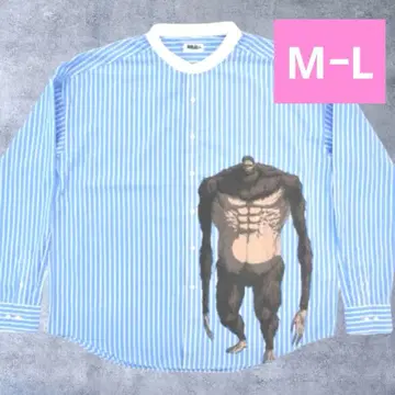 진격의 거인 짐승 거인 버튼 긴팔 셔츠 지크 예거 상의 남성용