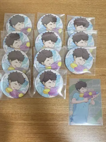 하이큐 오이카와 토오루 물놀이 캔뱃지 클리어 카드