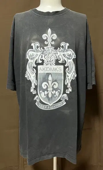AKDMKS 아카데믹스 그레이 T셔츠 XL KEEP FIGHTING