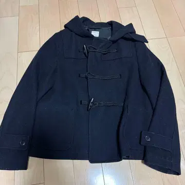 WORLD BASICS 블랙 더플 코트 36