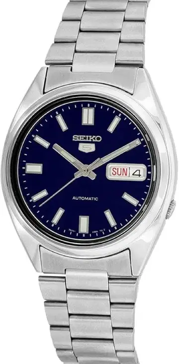 미사용 새상품 세이코5 자동 와인딩 SNXS77K1 네이비 백 스켈레톤
