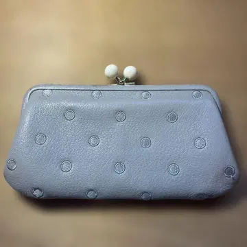 perche 페르케 아크릴 구슬 가마구치 장지갑 그레이