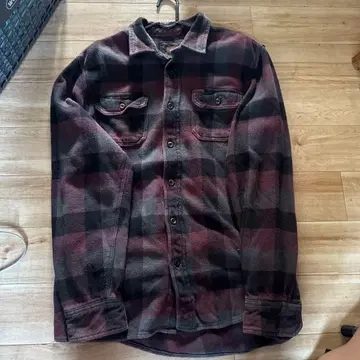 ORVIS 빨강 검정 체크 플란넬 셔츠