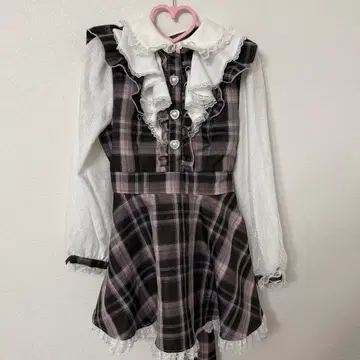 노에미 체크 무늬 프릴 원피스