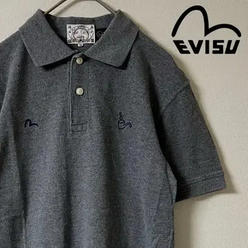 Y2K EVISU x TOROY/사슴 무늬 피케 셔츠/36/그레이