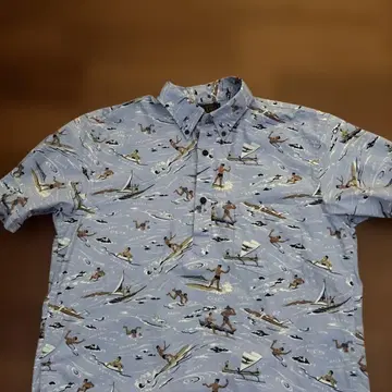 다릴 호프 & BEAMS 콜라보 XL 알로하 셔츠 서핑 패턴