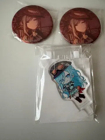 프로세카 글리터 캔뱃지 히노모리 시즈쿠 세카라이 아크릴 클립 3개