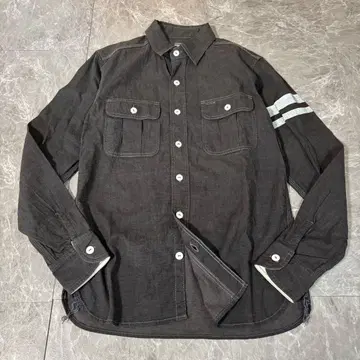 [모모타로 진즈] 출진/샴브레이/워크 셔츠/36/일본제/오카야마 데님