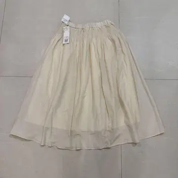 Samansa Mos2 셔링 스커트 아이보리 프리 새상품 미사용