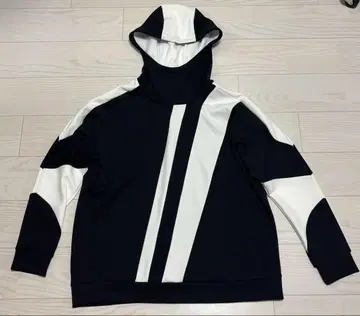 TORNADO MART 스트라이프 디자인 후드 부착 후드티