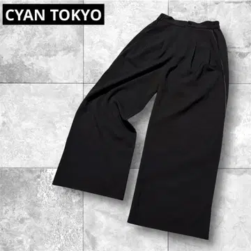 시안 도쿄 스트레치 와이드 팬츠 블랙 와이드 팬츠 관혼상제 블랙