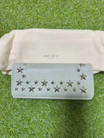 JIMMY CHOO 지미추 123NINO 펄 그레이 장지갑