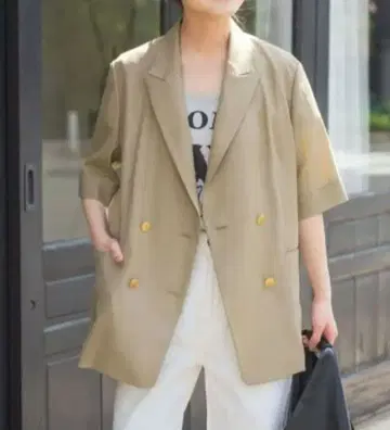 택 포함 새상품 Spick & Span 하프 슬리브 자켓