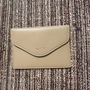 아네스베 베이지 가죽 카드 케이스