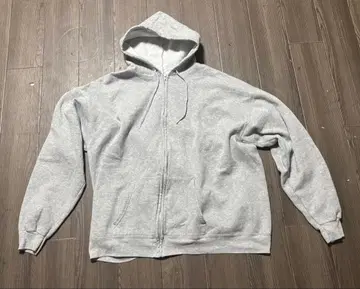 Hanes 지퍼 후드티 그레이 무지 XL