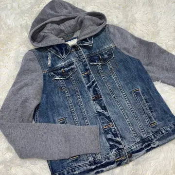 Abercrombie & Fitch 후드 부착 데님 자켓 S 새상품급
