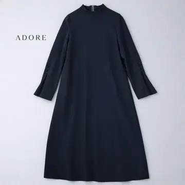 ADORE 어도어 조젯 원피스 38 네이비 세레모니