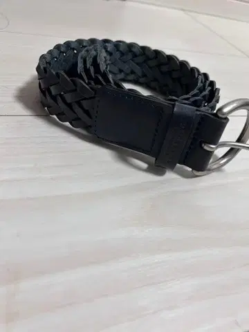 블랙 라벨 가죽 웨빙 벨트