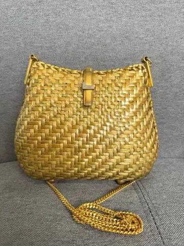 LANCEL 란셀 이탈리아제 바스켓백 숄더백 골드 금장 장식