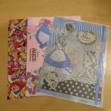 이상한 나라의 앨리스 클리어 파일 3점 디즈니 리조트 랜드 스토어